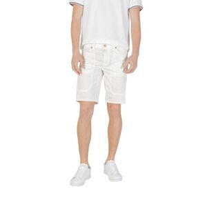Jeckerson White Cotton Bermuda Men's Shorts